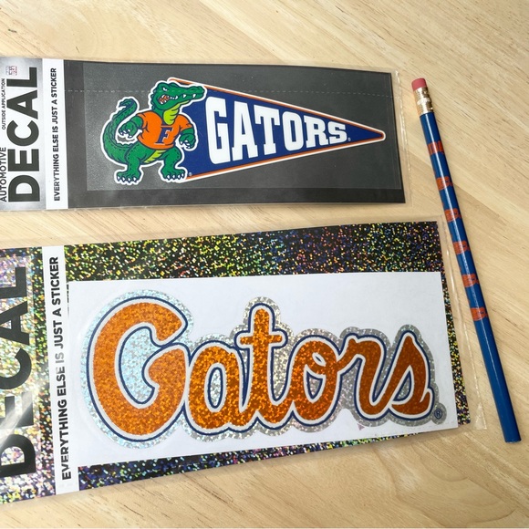Florida Gators Decal Stickers + Pencil University of Florida Spirit NWT - Picture 1 of 4